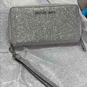 Silver glitter Michael Kors wallet